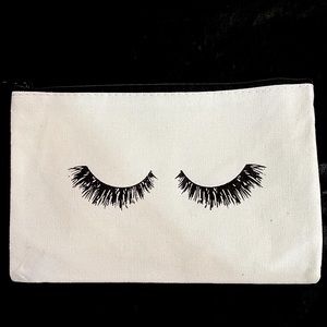 Lashes Make-Up Cosmetics Bag with Eyelash Detail
